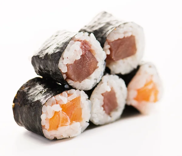 Five Fresh Sushi Rolls — Stock Photo, Image