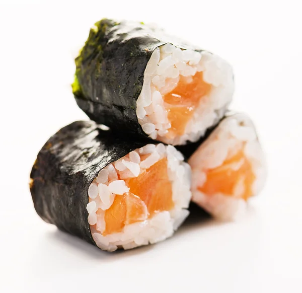 Tres rollos de sushi fresco — Foto de Stock