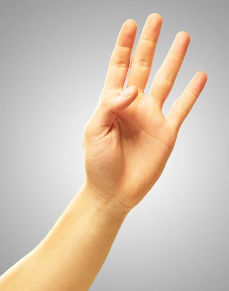 Signo de la mano y el dedo — Foto de Stock
