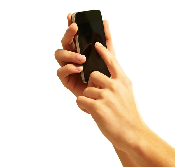 Hand aanraking mobiele — Stockfoto