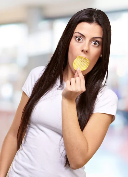 Woman Looking Surprised — Stock Photo, Image