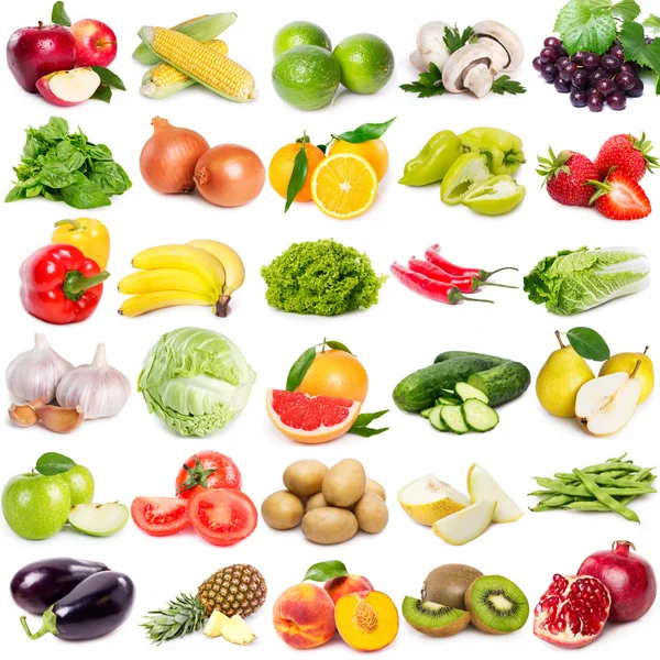 Колекція фруктів і овочів — стокове фото
