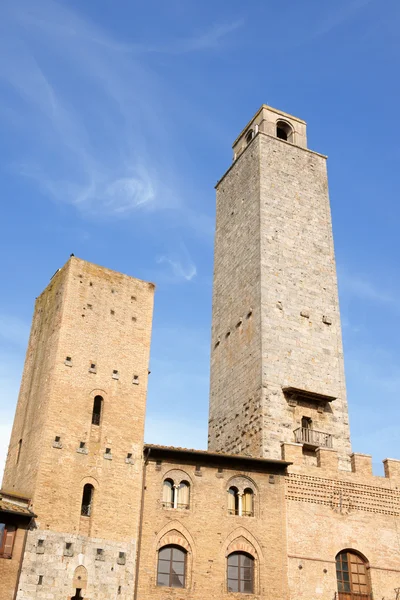 San giminiano věže v Toskánsku, Itálie — Stock fotografie
