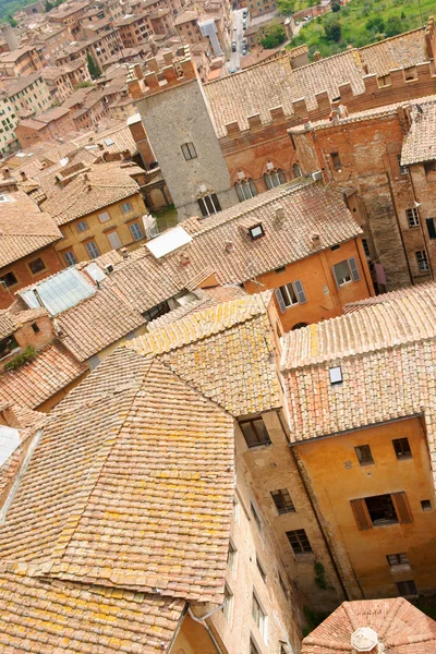 Střechy města Siena — Stock fotografie