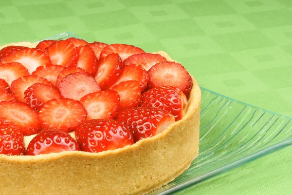 Strawberry and custard tart — Stock Photo, Image