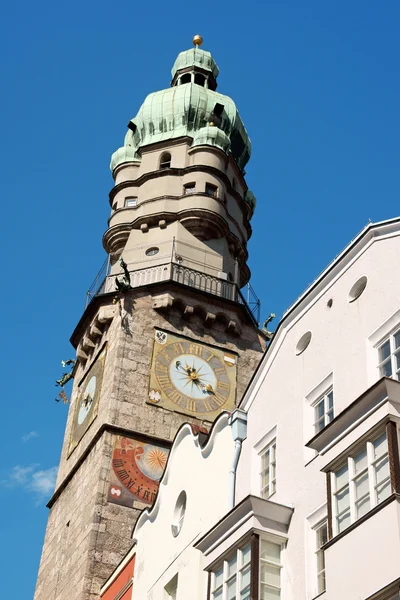 Παλιά πόλη Πύργος ρολόι του Ίνσμπρουκ — Φωτογραφία Αρχείου
