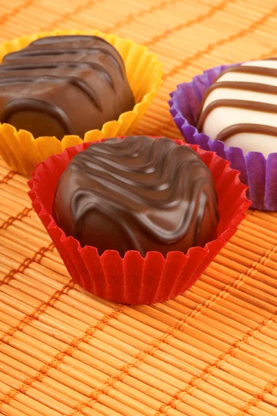 Mixed chocolate pralines — Stock Photo, Image