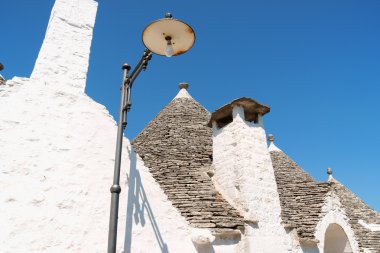 Alberobello, Apulia, İtalya 'daki Trulli evleri.