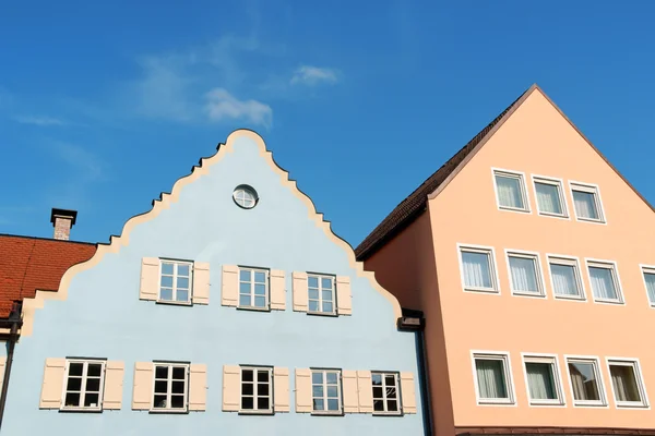 Typische kleurrijke huizen in schongau, Duitsland — Stockfoto