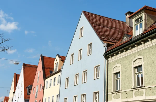 多彩的房屋并，德国 — 图库照片