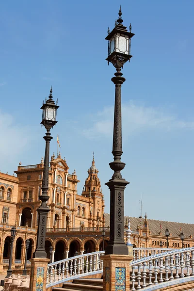 Palacio espanol, Plaza de espana in Sevilla — Stockfoto