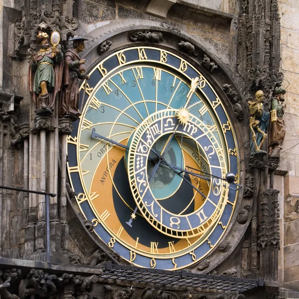 在布拉格的中世纪天文钟 — 图库照片