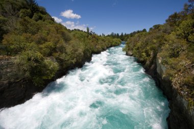 Huka Falls, Waikato river, New Zealand clipart