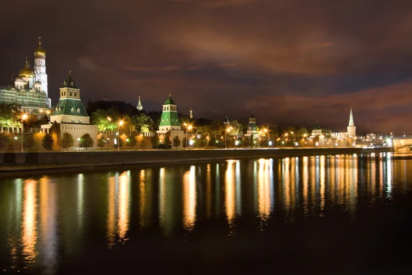 在晚上的莫斯科克里姆林宫 — 图库照片