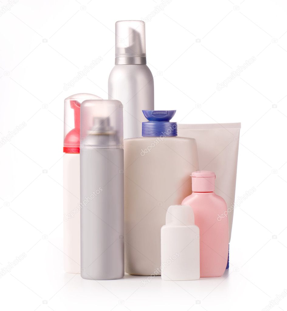 Bottles of products