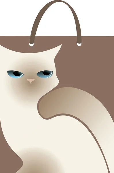 包白色猫 — 图库矢量图片