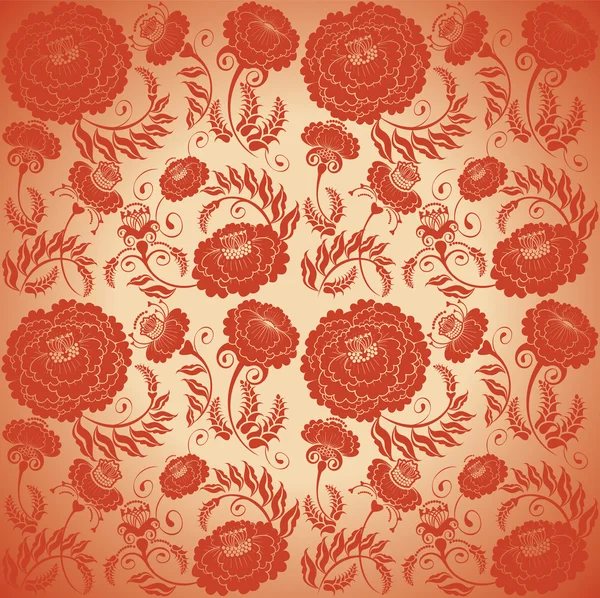 Diseño floral rojo — Archivo Imágenes Vectoriales