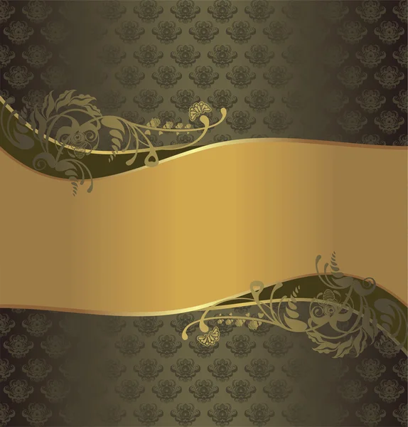 Conception florale, motif vert — Image vectorielle