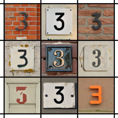 Numbers Three clipart