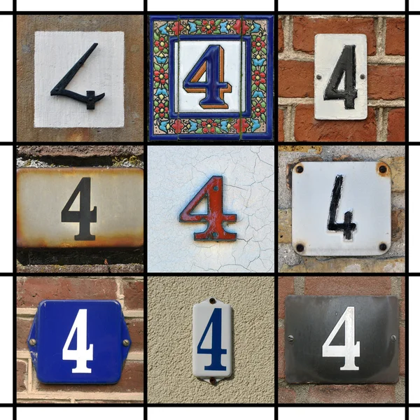 Τέσσερις αριθμούς — Φωτογραφία Αρχείου