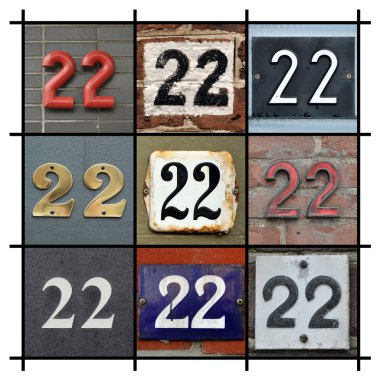 Numbers Twenty two clipart