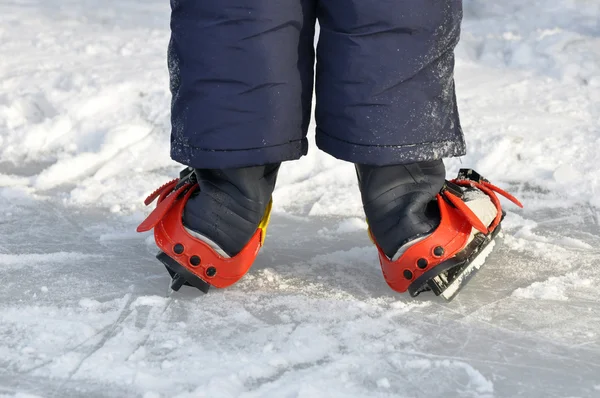 Buz pateni öğrenmek — Stok fotoğraf