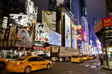 NEW YORK CITY - SEPT 5: Times Square, featured with Broadway The clipart