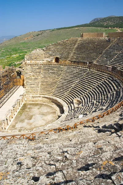 Ruínas do anfiteatro em Hierápolis, Turquia . — Fotografia de Stock