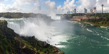 Panoramic view of Niagara Falls clipart