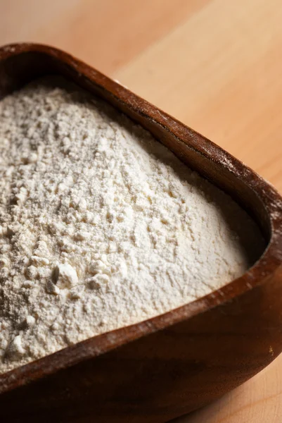 Flour and wood — Stock Photo, Image