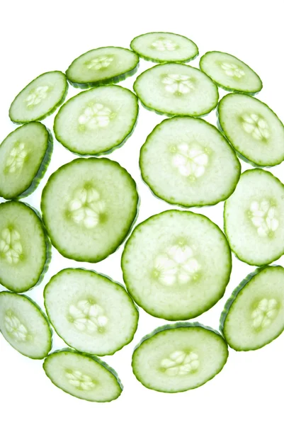 Fisheye green cucumber — Stock Photo, Image