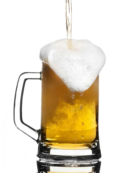 Beer overflow — Stock Photo, Image