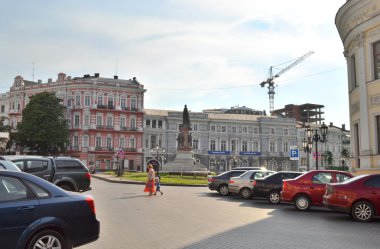 Ekaterininskaya Square, Odessa. Ukraine.2012 year. clipart