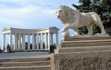 Colonnade on the embankment of Odessa. clipart