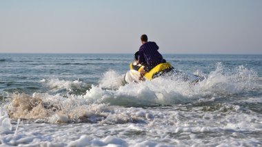 Akvabayk-outdoor activities on the sea. clipart