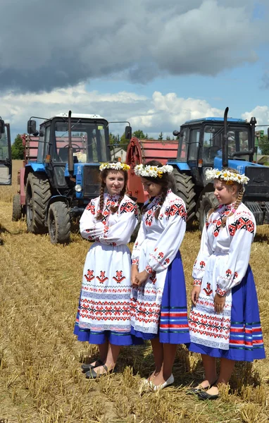 Зажинки - белорусский праздник начала сбора урожая . — стоковое фото