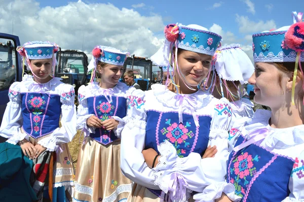 Зажинки - белорусский праздник начала сбора урожая . Лицензионные Стоковые Изображения