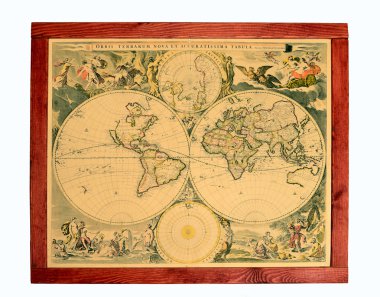 Old world map clipart