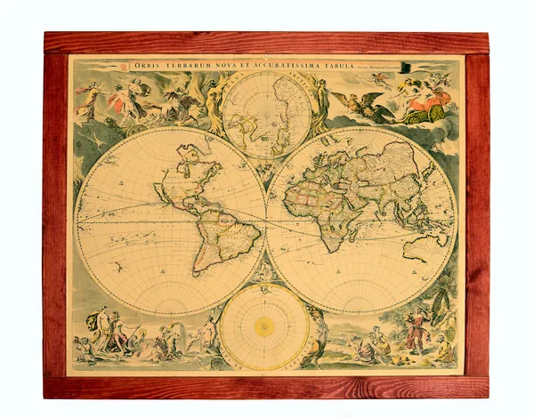 Χάρτης παλαιού κόσμου — Φωτογραφία Αρχείου