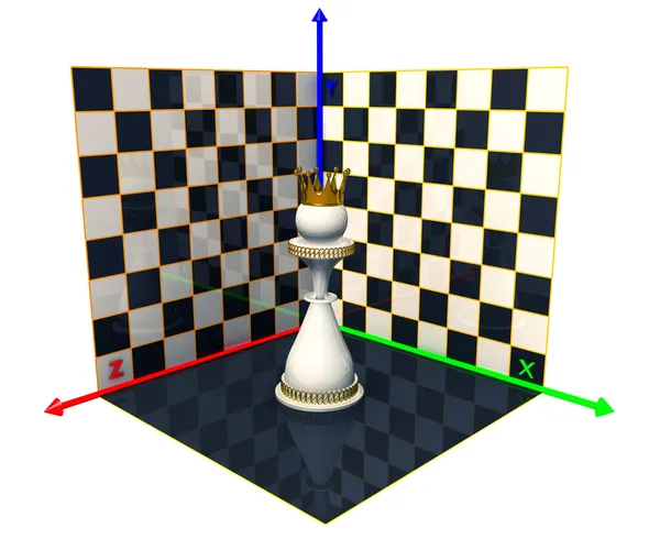 Yxor av koordinaterna, schack drottning — Stockfoto