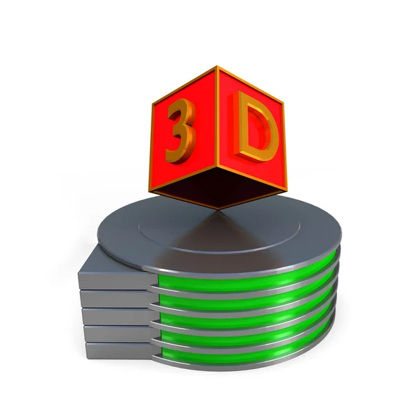 3D renk kutuları — Stok fotoğraf