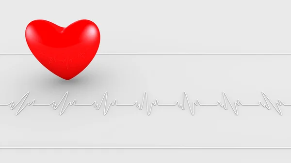Сердцебиение ЭКГ — стоковое фото