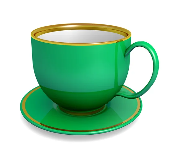 Зеленый - чашка — стоковое фото