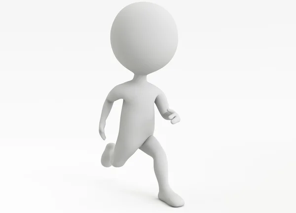 3D humanoidní postava běží — Stock fotografie
