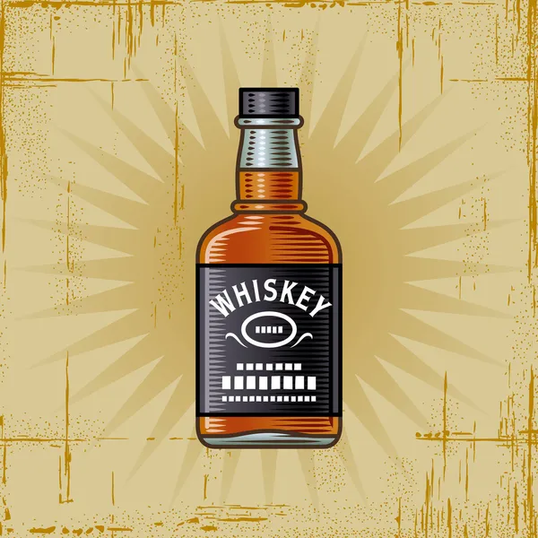 Botella de whisky retro — Vector de stock