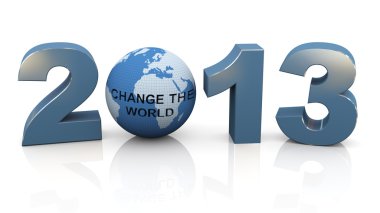2013 - Change the world clipart
