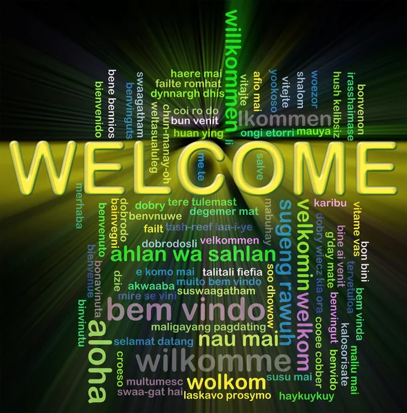 Wordcloud bienvenida — Foto de Stock