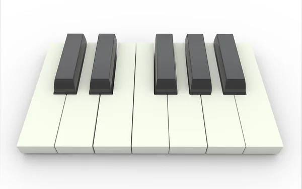 3D-piano toetsen — Stockfoto