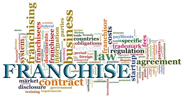 Wordcloud franchise — Stock Photo, Image