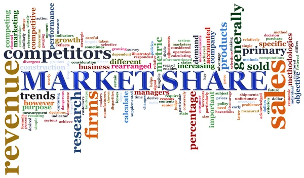 Marcadores de quota de mercado — Fotografia de Stock